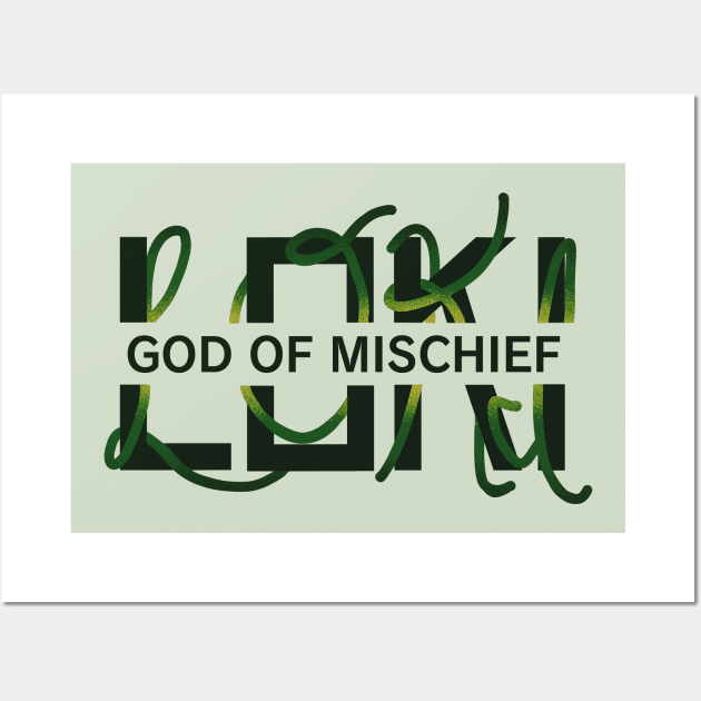 Loki God of Mischief Wall Art by danielleartsy